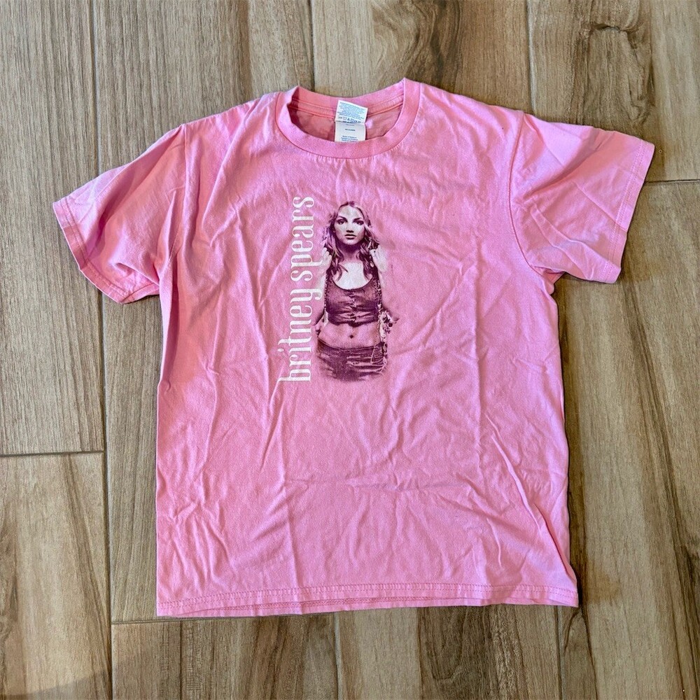 Britney Spears Graphic T-Shirt Girls Youth L Pink Short Sleeve Crew Neck